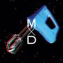 Der Text "MXD" ist prominent platziert. Eine farblich verzerrte Illustration eines Handmixers auf schwarzem Hintergrund.