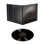 Text: "LUSH RUSH CLESS NINE". Ein schwarzes Vinyl und Albumcover mit Bergmotiv.