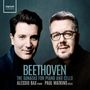 "BEETHOVEN The Sonatas for Piano and Cello. Alessio Bax Piano, Paul Watkins Cello. Zwei Männer in Nahaufnahme."