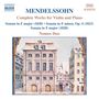 Felix Mendelssohn Bartholdy: Sämtliche Werke für Violine & Klavier, CD