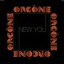 Text: "NEW YOU" zentriert, "ORGÖNE" mehrfach umrandend. Schwarzer Hintergrund mit orangefarbenem Text.