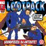 Cover eines Comics mit dem Text: "LOOTPACK", "ANOTHER MADLIB INVAZION!", "SOUNDPIECES: DA ANTIDOTE!". Superhelden in Blau.