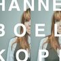 Text: "HANNE BOEL". Frau mit langen, roten Haaren in Vest und Hemd vor neutralem Hintergrund, zentriert aufgeteilt.