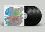 „FUTURE SOUNDS OF JAZZ 16“, „COMPOST RECORDS“. Buntes abstraktes Muster; Pilzform mit blauen, orangenen und grünen Tönen.