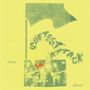 Texte: "Softest Attack", "Prism", "Shores". Illustration mit abstrakten Formen und verzerrtem Bild einer Band.