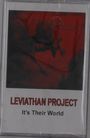 "LEVIATHAN PROJECT" in Rot, "It's Their World" darunter. Rotes, abstraktes Bild oberhalb des Textes.