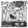 „SUN SHINE ON KEITH“, „R.I.P GARY“, „CRAPSONS“. Illustration mit Gräbern, einer Figur und einer Sonne mit Gesicht.