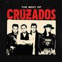 Text: "THE BEST OF CRUZADOS". Vier Männer in Lederjacken posieren cool nebeneinander. Retro-Stil.