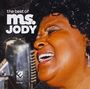 "The best of Ms. Jody" steht oben. Eine Frau singt leidenschaftlich in ein Mikrofon. Unten links ein Plattenlabel-Logo.