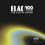 "ELAC 100 YEARS THE LIFE OF SOUND. Direct Metal Mastering. 45 R.P.M. 180 GR. A yellow and blue gradient on black."
