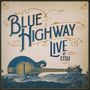„BLUE HIGHWAY LIVE AT ETSU“ in verzierten Buchstaben; Zeichnung einer Mandoline vor Bergen im Hintergrund.