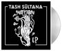 "TASH SULTANA" und "NOTION EP" sind in Großbuchstaben. Eine weiße, verschnörkelte Hand mit Pilzen ist in der Mitte.