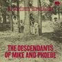 „A Spirit Speaks“, „The Descendants of Mike and Phoebe“. Vier Menschen stehen zwischen Bäumen im Freien.