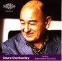 „Nimbus Records Volume 4“, „Shura Cherkassky“, „Nimbus Rediscovered Recordings“. Ein älterer, lächelnder Mann in Nahaufnahme.