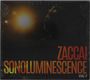 Text: "Zaccai Sonoluminescence Vol.1". Silhouette eines Mannes im Profil vor hellem Licht.