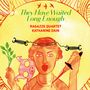 "They Have Waited Long Enough", "RAGAZZE QUARTET", "KATHARINE DAIN". Illustration einer Frau mit Messer und Pflanze.