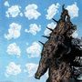Keine Texte. Illustration: Ein verworrenes, dunkles Wesen vor hellem Himmel mit weißen Wolken.