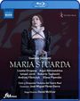 "Gaetano Donizetti, MARIA STUARDA. Featuring Lisette Oropesa. Teatro Real Logo oben. Frau im historischen Kostüm."