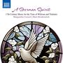 "A German Spirit", Musik des 17. Jh., Margaretha Consort, Marit Broekroelofs. Runde Glasfensterillustration mit Taube.