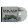 "foundation, TURNCOAT" steht auf der CD und Hülle. Illustration: Person in grüner Kleidung liegt am Boden mit verbundenen Händen.