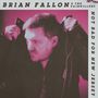 Text: "BRIAN FALLON & THE PAINKILLERS" oben, "NOT BAD FOR NEW JERSEY" an der Seite. Ein Mann zieht sich eine Jacke an.