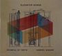 "Elevator Songs" steht oben, "Roomful of Teeth" links unten, "Gabriel Kahane" rechts unten. Technische Zeichnung mit bunten Formen.