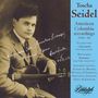 Texte: "Toscha Seidel", "American Columbia recordings (1918–20)", "Tchaikovsky Canzonetta", "Wieniawski Romance". Ein Mann mit Geige.