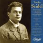 Texte: Toscha Seidel, American Columbia recordings (1921-27), Mendelssohn, Lalo, Bach, Scarlatti. Sepia Porträt eines Mannes.