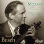 "MOZART Violin Concerto No. 5 in A major, String Quartet No. 16 in E-flat major. Adolf Busch. Schwarz-Weiß-Foto eines Violinisten."