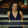 "JOACHIM RAFF | PIANO WORKS | ALLEGRA CIANICIO" steht über einer Frau vor einem Flügel. Links oben ist ein grünes Logo.