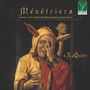 "Ménétriers - Dances and Songs of the European Minstrels, eXaQuier" und ein Bild eines mittelalterlichen Narren.