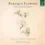 "BAROQUE FLOWERS" und Namen von Komponisten. Zarte Blumenzeichnung, rechts oben ein grünes Logo mit "DA VINCI CLASSICS".