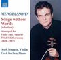 Felix Mendelssohn Bartholdy: Lieder ohne Worte (Ausz.) für Violine & Klavier, CD