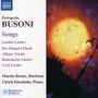 Ferruccio Busoni: Lieder, CD