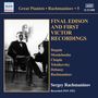 : Sergej Rachmaninoff - Final Edison and First Victor Recordings, CD