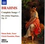 "BRAHMS Complete Songs 7. Die schöne Magelone, Op. 33. Simon Bode, Tenor. Ulrich Eisenlohr, Piano." Links ein Gemälde.