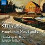 "Richard Strauss Symphonies Nos. 1 and 2, Staatskapelle Halle, Fabrice Bollon." Impressionistisches Gemälde eines Hauses.