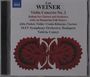 CD-Hülle von Leó Weiner: Violin Concerto No. 2, Clarinet Ballade, Suite. Rotes Ornament darunter.