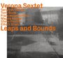 Texte: "Verona Sextet, Sergio Armaroli, Tony Buck, Francesca Gemmo, Magda Mayas, Steve Piccolo, Elliott Sharp, Leaps and Bounds." Schwarze Textur.
