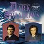 "The Original Music From Dark Shadows" und "Includes Quentin's Theme". Zwei Männer in formeller Kleidung vor dunklem Hintergrund.