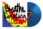 "Breathe Carolina", "Hello Fascination", bunte, gesprenkelte Gestaltung auf einem Albumcover mit blauer Schallplatte.
