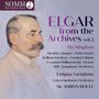 "SOMM RECORDINGS. ELGAR from the Archives vol.3. The Kingdom. Enigma Variations. Sir Adrian Boult." Illustration eines Mannes im Profil mit Schnurrbart.