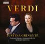 Text: "VERDI", "JUSTINA GRINGYTE", "Orchestra Sinfonica Nazionale della RAI", "ROBERT TREVINO", "ONDINE". Zwei Personen porträtiert.