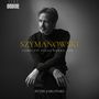 "SZYMANOWSKI COMPLETE PIANO WORKS, VOL. 1 PETER JABLONSKI." Schwarz-weiß Porträt eines nachdenklichen Mannes im Pullover.