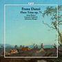 "Franz Danzi Flute Trios op. 71. Anna Kaiser, Lorenzo Gabriele, Johannes Berger." Darstellung: Landschaft mit Vieh und Personen.