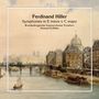 Text: Ferdinand Hiller, Symphonies in E minor & C major, Brandenburgisches Staatsorchester Frankfurt, Howard Griffiths. Eine historische Stadtansicht mit einer Brücke und Gebäuden am Fluss.