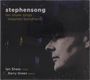 Texte: "stephensong", "ian shaw sings stephen sondheim", "Ian Shaw voice", "Barry Green piano". Ein Porträt zeigt einen Mann im Profil.