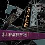 Text: "RADIALE", "ZU SPACEWAYS INC". Architektur mit futuristischen Elementen und kontrastreichen Linien.