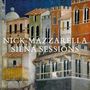 Text: "NICK MAZZARELLA SIENA SESSIONS." Illustration mit historischen italienischen Gebäuden, warmen Farben.