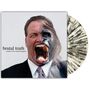 „brutal truth sounds of the animal kingdom“. Mischung aus Männer- und Gorillagesicht, Schallplatte im Hintergrund.